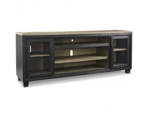 Foyland 83 Inch TV Stand in Black and Brown