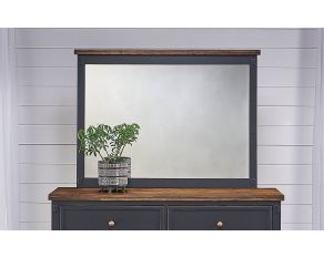 Stormy Ridge Mirror in Chicory and Slate Black