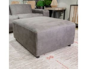 Allena Oversized Accent Ottoman in Gunmetal