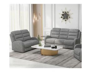 Harvey Power Living Room Set in Mottled Gray