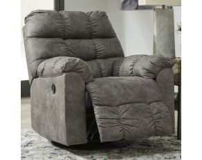 Derwin Swivel Glider Recliner in Concrete Gray