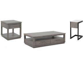 Pure Modern Rectangular Occasional Table Set in Moonstone