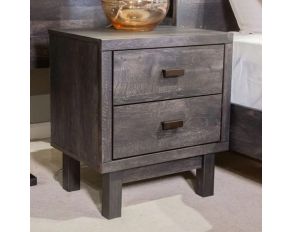 Toretto 2 Drawer Nightstand in Charcoal