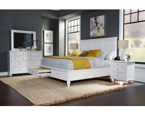 Cambridge Panel Storage Bedroom Collections in White