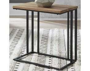 Bellwick Chairside End Table in Natural and Black