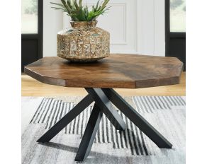 Haileeton Coffee Table in Brown and Black