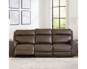 Roman Power Reclining Sofa in Umber