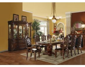 Vendome 120 Inch Double Pedestal Dining Set in Cherry