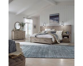 Foundry Panel Storage Bedroom Collections in Weathered Stone