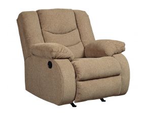 Ashley Furniture Tulen Rocker Recliner in Mocha