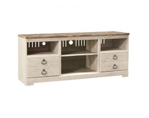 Ashley Furniture Willowton LG TV Stand in Whitewash