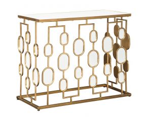 Ashley Furniture Majaci Console Table in Gold