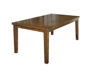 Ashley Furniture Ralene Rectangular Drum Butterfly Extension Table in Medium Brown