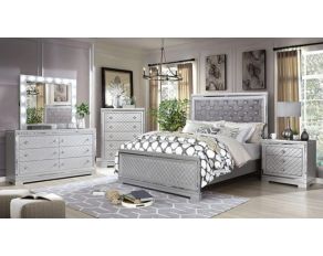 Belleterre Panel Bedroom Set in Silver