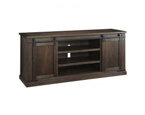 Ashley Furniture Budmore Extra Large TV Stand in Rustic Brown