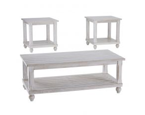 Cloudhurst 3 Piece Occasional Table Set in White