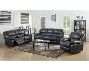 Navaro Living Room Set in Charcoal Gray