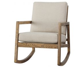 Novelda Rocker Accent Chair in Neutral