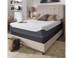 12 Inch Chime Elite Twin Memory Foam Mattress in White and Gray