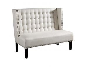 Ashley Furniture Beauland Accent Bench in Ivory