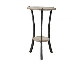 Ashley Furniture Enderton Accent Table in White Wash/Pewter