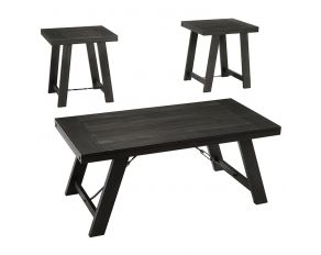 Ashley Furniture Noorbrook Occasional Table Set in Black