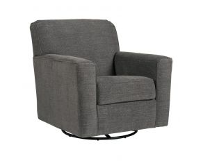 Alcona Swivel Accent Chair in Charcoal