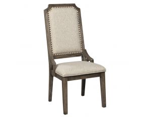 Wyndahl Upholstered Dining Chair in Rustic Brown