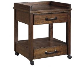 Baldridge Printer Stand in Rustic Brown