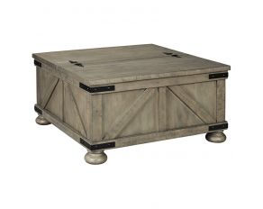 Aldwin Coffee Table with Storage in Gray