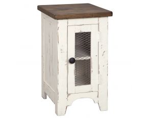 Wystfield Chairside End Table in White and Brown