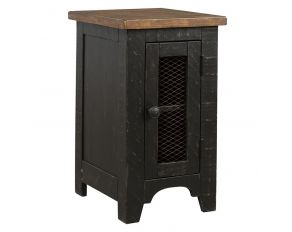 Valebeck Chairside End Table in Black and Brown