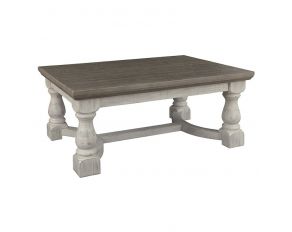 Havalance Rectangular Coffee Table in Gray and White