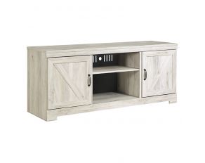 Bellaby 63 Inch TV Stand with Fireplace Option in Whitewash