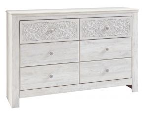 Ashley Furniture Paxberry Dresser in Whitewash 