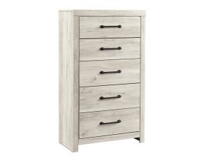 Ashley Furniture Cambeck Five Drawer Chest in Whitewash