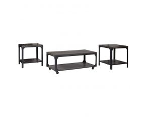 Jandoree Occasional Table Set in Brown and Black