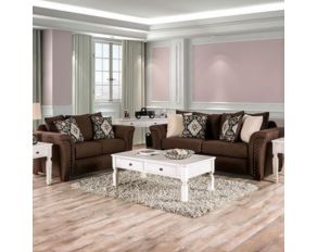 Belsize Living Room Set in Chocolate Tan