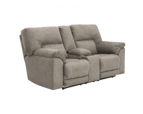 Cavalcade Reclining Loveseat with Console in Slate