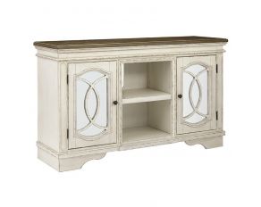 Realyn 62 Inch TV Stand in Chipped White