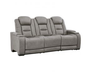 The Man-Den Power Reclining Sofa in Gray