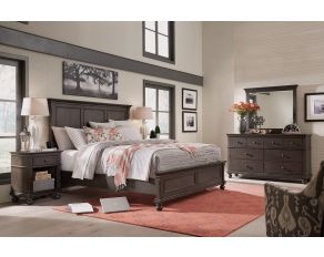 Oxford Traditional Panel Bedroom Set in Peppercorn