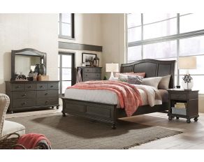 Oxford Traditional Sleigh Bedroom Set in Peppercorn