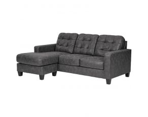 Venaldi Sofa Chaise in Gunmetal Gray