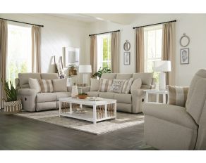 Westport Power Lay Flat Reclining Living Room Set in Cement