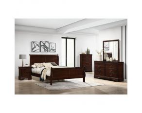 Louis Philippe Panel Bedroom Collections in Cherry Finish