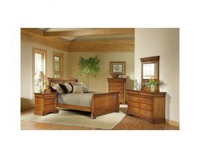 Shenandoah Sleigh Bedroom Collections in Classic Oak Finish