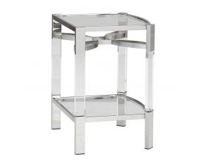 Chaseton Accent Table in Clear Silver