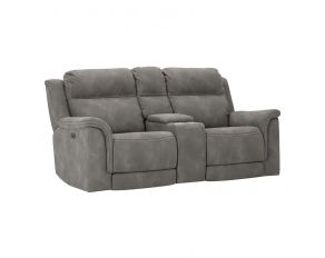 Next-Gen DuraPella Power Reclining Loveseat with Console in Slate