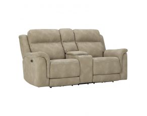 Next-Gen DuraPella Power Reclining Loveseat with Console in Sand